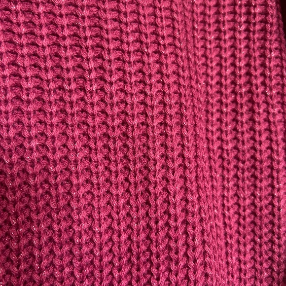 Pink rock and roll denim knit sweater - Picture 2 of 4